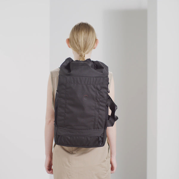 pinqponq Blok Medium Rooted Black Backpack Rucksack schwarz