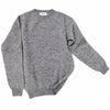 Harley of Scotland Wollpullover Grau meliert Gesamtansicht mit Melange-Struktur
