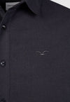Cleptomanicx Blue Graphite Flannel Ligull Shirt Hemd Herren dunkelgrau