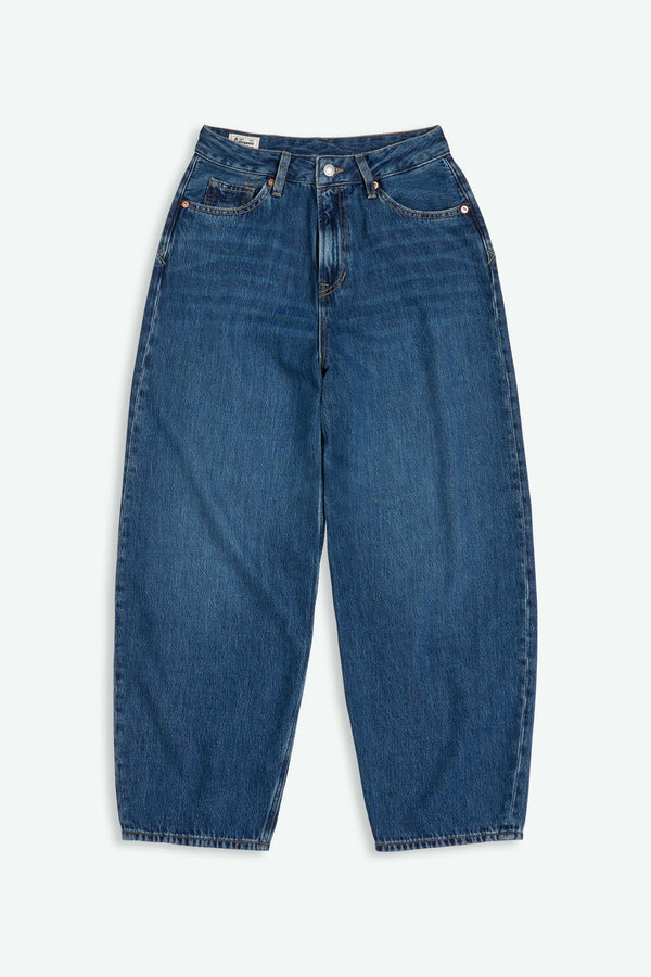 Kings of Indigo Leila Lewisboro Mid Used Jeans Hose Damen Blau