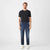 Dawn RISE Relaxed Tapered Vintage Dark Blue Minimal Stretch Jeans Hose Herren Dunkelblau