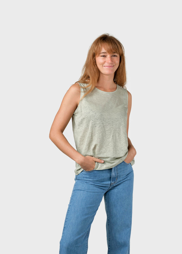 Klitmøller Dee Top Damen Trägershirt sage grün