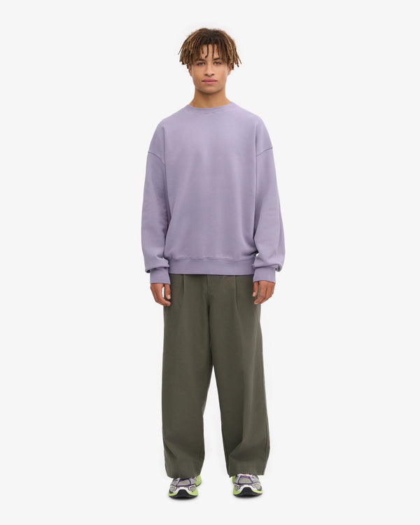 Colorful Standard Purple Jade Oversized Organic Crew Pullover Herren lila