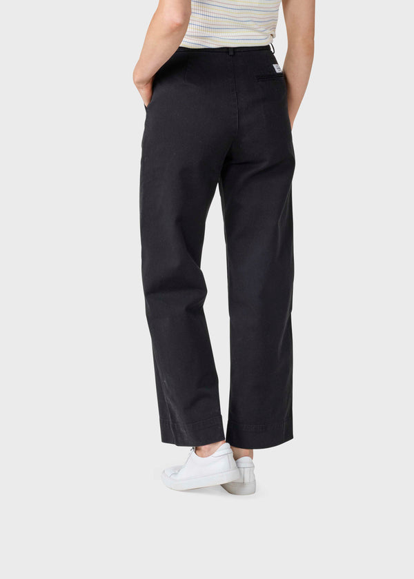 Klitmøller Lydia Pants Black Stonewash Damen High Waist Hose schwarz
