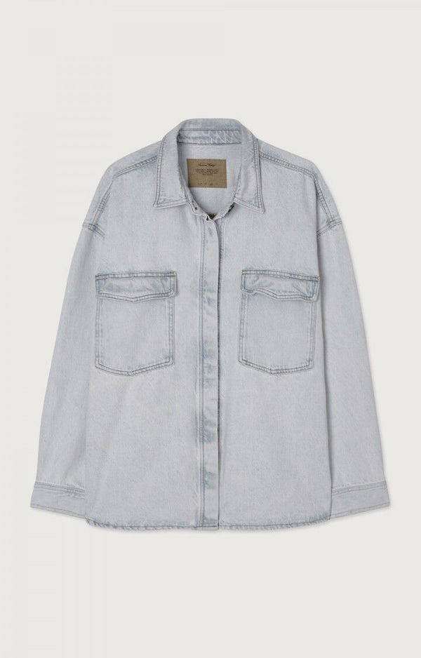 American Vintage Joybird Winter Bleach Shirt Hemd Herren hellblau