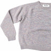 Harley of Scotland Brushed Wool Pullover Herren Hellgrau bunt meliert