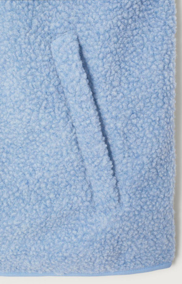 American Vintage Hoktown Teddyfleece Weste Givre Chine Herren hellblau