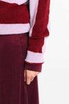 Suite13Lab Babol Jumper Stripes Brick Damen Sweater Strickpullover Streifen rotbraun