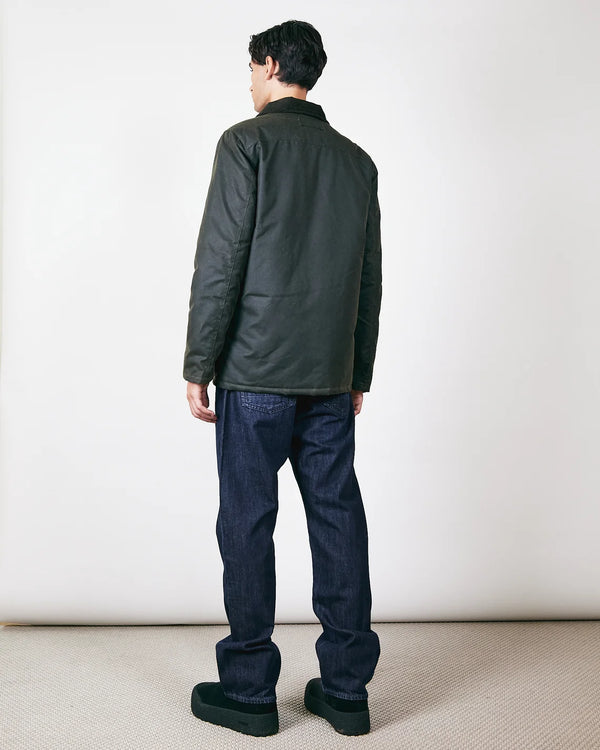 Brixtol Textiles Curtis Olive Herren Wachsjacke Wasserabweisend grün