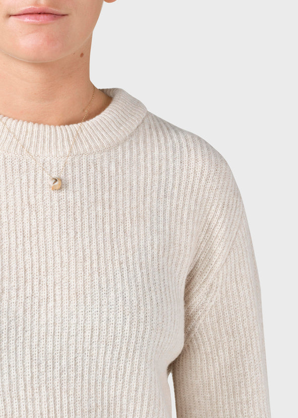 Klitmøller Pastel sand Strickpullover Gerda Damen creme