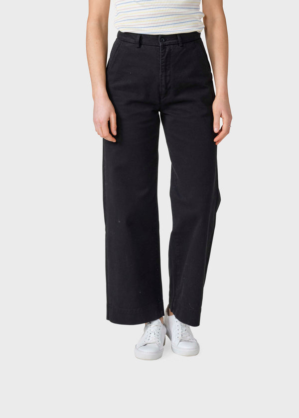 Klitmøller Lydia Pants Black Stonewash Damen High Waist Hose schwarz