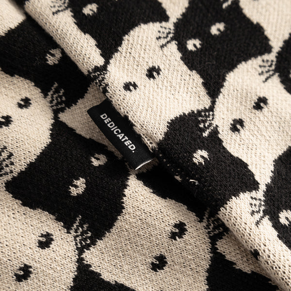 Dedicated RossbergaRossberga Pepita Cats Oat White Schal schwarz weiß