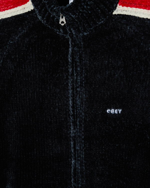 Obey Varen Zip Up Sweater Navy Multi Herren Strickjacke blau