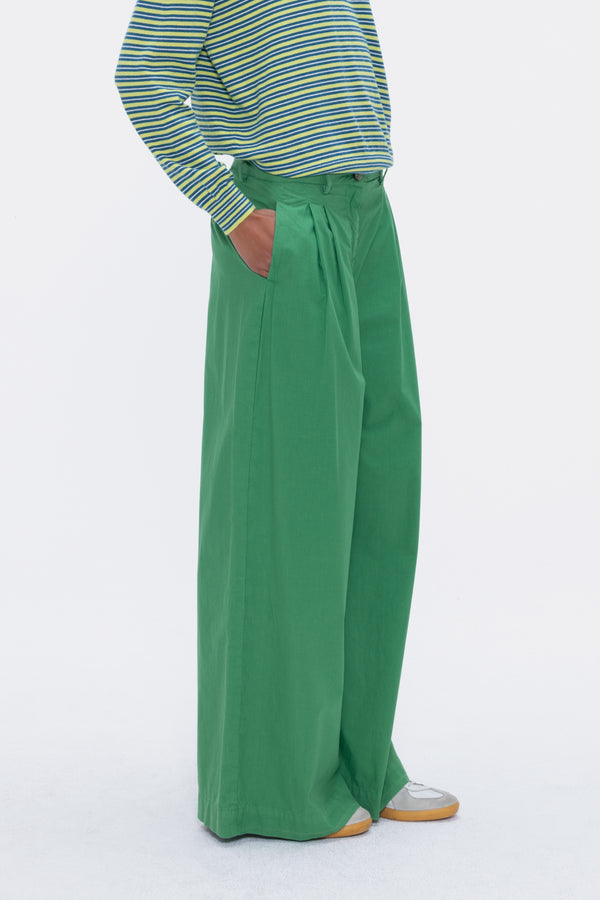 Our Sister Pansmokey P Wide Pants Damen Hose grün