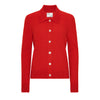 Colorful Standard Merino Wool Cardigan Red Tangerine Damen Strickjacke rot