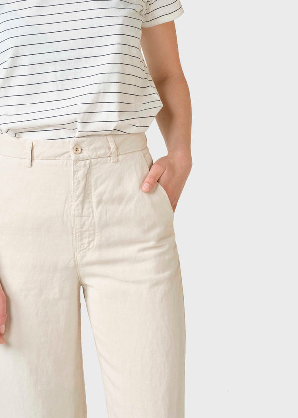 Klitmøller Lydia Lyocell Pants Sand Hose Damen creme