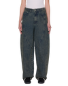 Obey Nana Denim Yellow Tint Wash Damen Baggy Jeans blau gelb