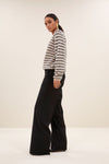 By-Bar Spila Stripe Pullover Sand Mill Damen Alpaka beige