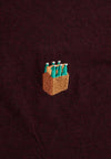 Revolution Burgundy Melange Sechserträger Application T-Shirt Herren dunkelrot