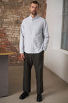 About Companions Ken Button Down-Hemd Light Flannel Herren stiped vintage blue