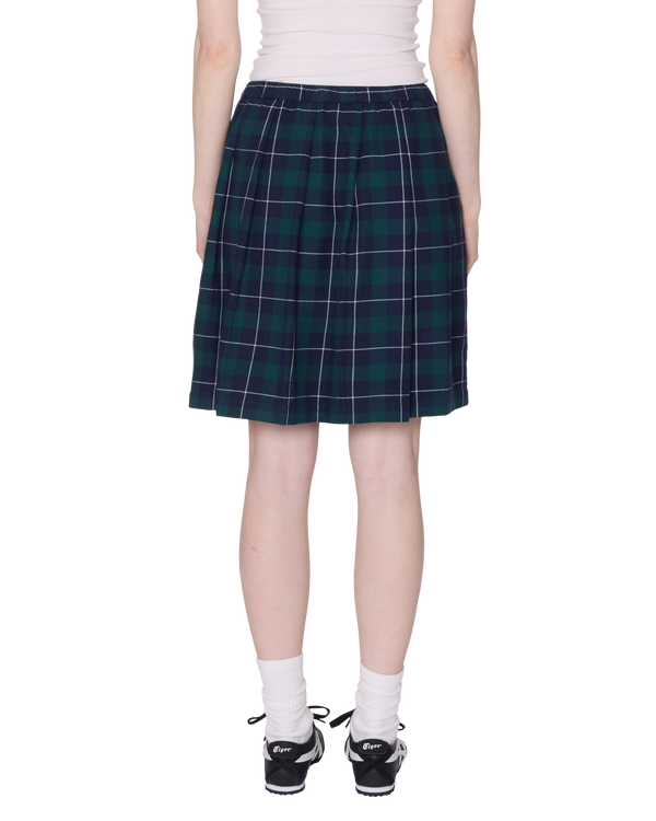 Obey Shelly Plaid Pleated Skirt Rock grün