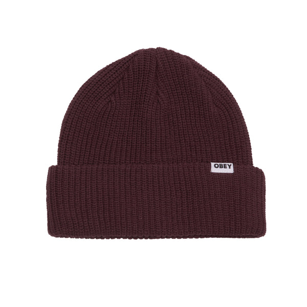 Obey Bold Organic Beanie Plum Perfect Mütze dunkelrot