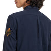 Portuguese Flannel Embroidery Flannell Shirt Navy Herren Hemd blau