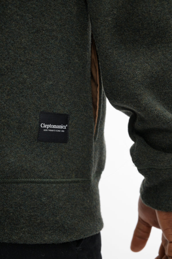 Cleptomanicx Notch Cruise Trainer Thyme Zipjacke Herren dunkelgrün