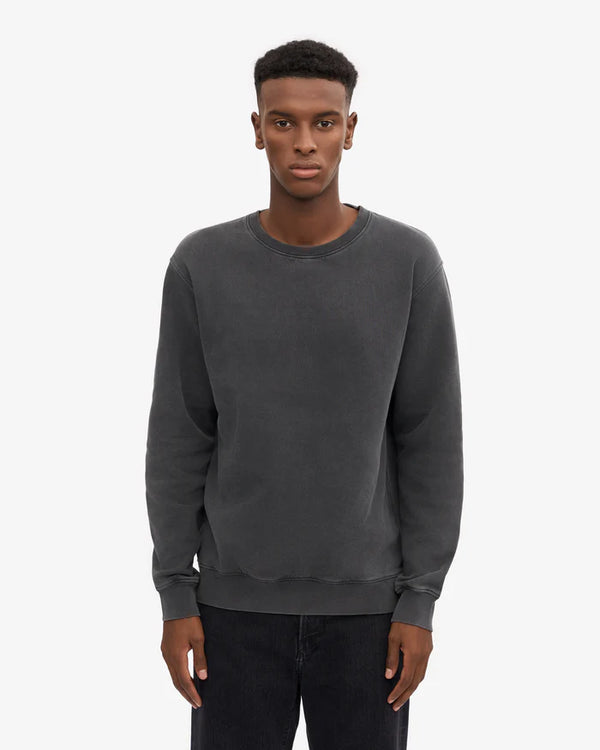 Colorful Standard Classic Organic Crew Sweatshirt Faded Black Herren schwarz grau