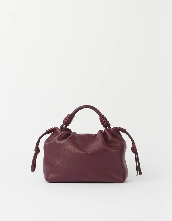 O MY BAG Kiki Mini Dark Cherry Soft Grain Ledertasche rot braun