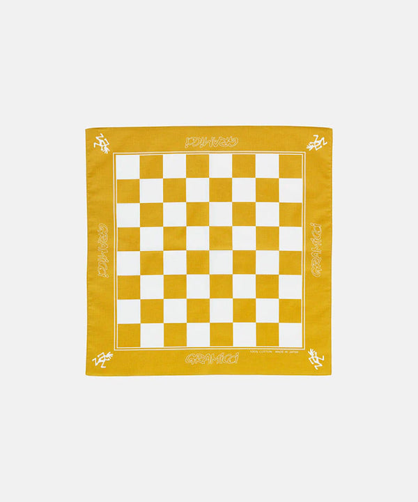 Gramicci Yellow Orange Chekers Bandana Tuch gelb