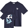Bask in the Sun Peace Tee Navy Herren T-Shirt Rgular Fit blau