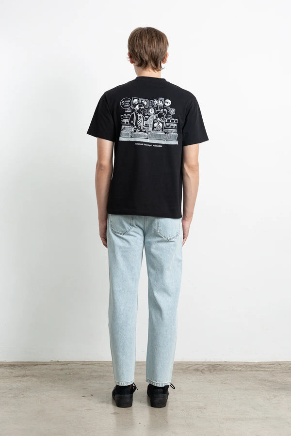 Edmmond Studios Vinilos Madrid T-Shirt Plain Black Herren