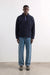 Edmmond Studios Unconventional Zip Logo Fleece Plain Navy Herren