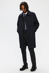 Elvine Yonatan Grey Check Herren Wollmantel kariert grau