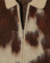 OBEY Cow Pattern Zip Sweater Cow Multi Herren Strickjacke creme braun