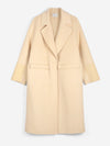Bobo Choses Hand Made Wool Coat Light Yellow Damen Wollmantel gelb