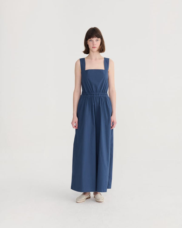 Bobo Choses Textured Cotton Strap Overall Einteiler Damen dunkelblau