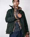 Brixtol Textiles Curtis Olive Herren Wachsjacke Wasserabweisend grün
