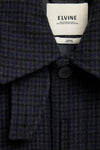 Elvine Yonatan Grey Check Herren Wollmantel kariert grau