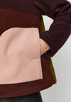 Selfhood Block Jacket Burgundy Damen Wollmix Jacke braun