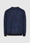 Cleptomanicx Scribbles Knit Black Crewneck Pullover Herren schwarz