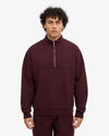 Colorful Standard Quarter Zip Unisex Oxblood Red Dunkelrot