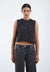Dr. Denim Erin Top Retro Black Crop Top Denim Damen schwarz