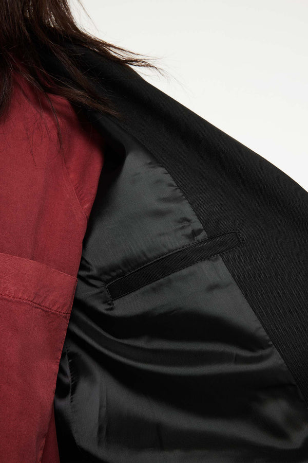 Elvine Odelia Blazer Black Dobby Structure Damen Jacke schwarz