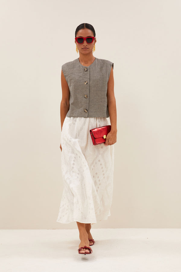 By-Bar Juta Mist Skirt Rock Damen creme