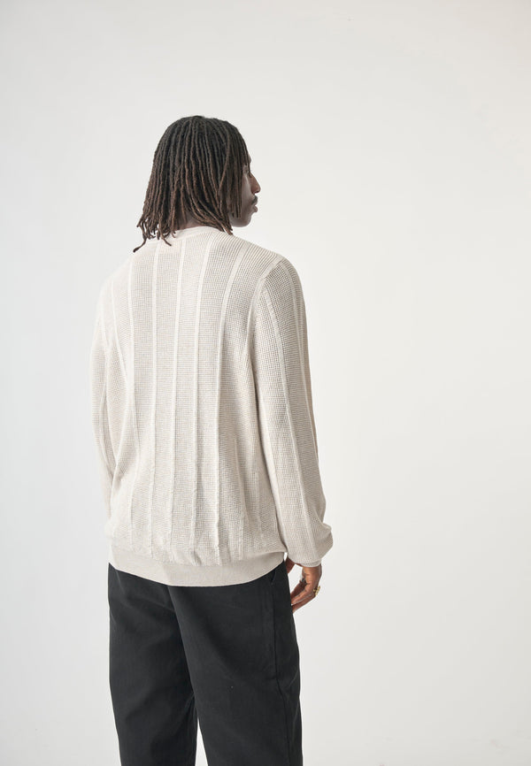 Cleptomanicx Parchment Chaser Sweater Herren creme