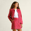Dedicated Majorna Corduroy Skirt Holly Red Damen Minirock rot