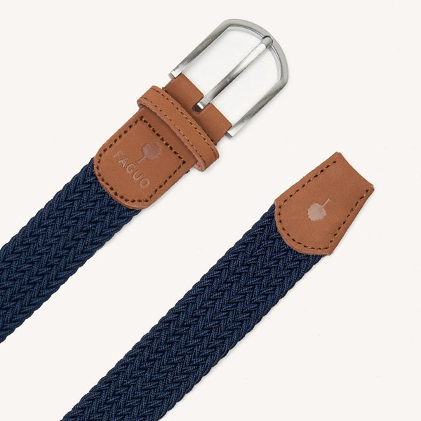Faguo Woven Belt Navy Herren Flechtgürtel blau