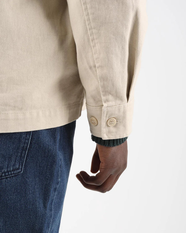 Wemoto Cotton Twill Worker Shirt Hemd Herren beige